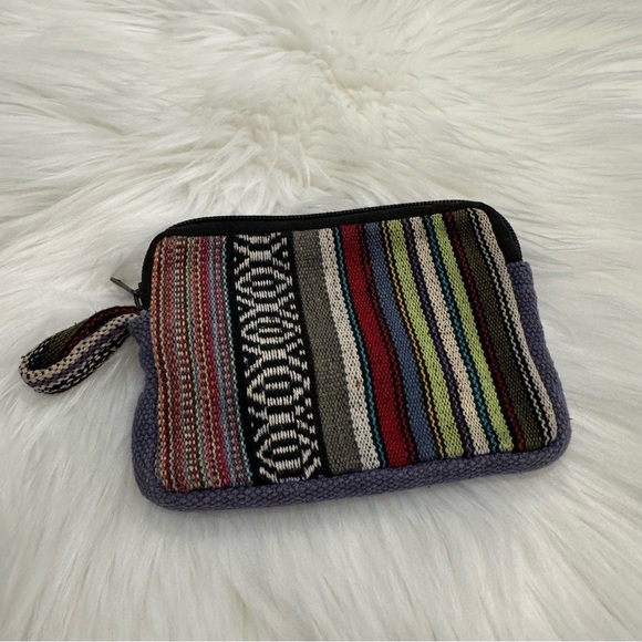 Striped Stylish Mini Coin Purse With Zipper - Picture 4 of 10